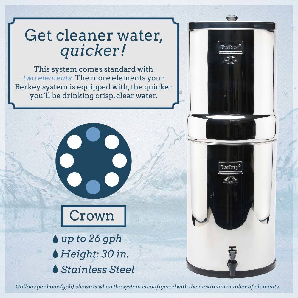 Crown Berkey Water Filter System Includes 2 Black Berkey Filters - Image 3