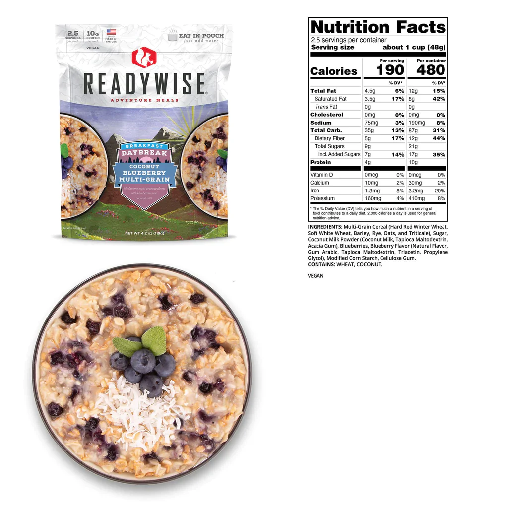 Daybreak Coconut Blueberry Multi-Grain Case of 6 - Image 2